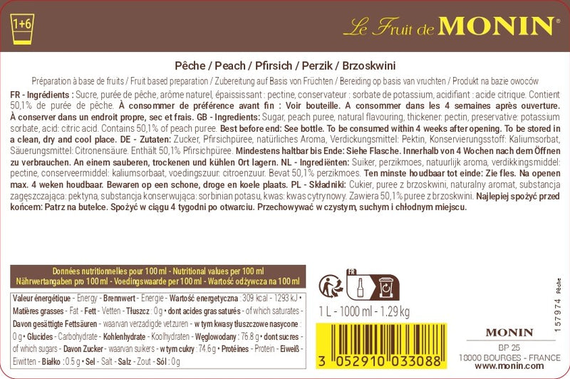 Le Fruit de MONIN Pêche