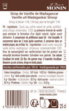 Le Sirop de MONIN Vanille de Madagascar