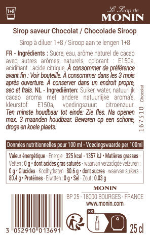 Le Sirop de MONIN Saveur Chocolat