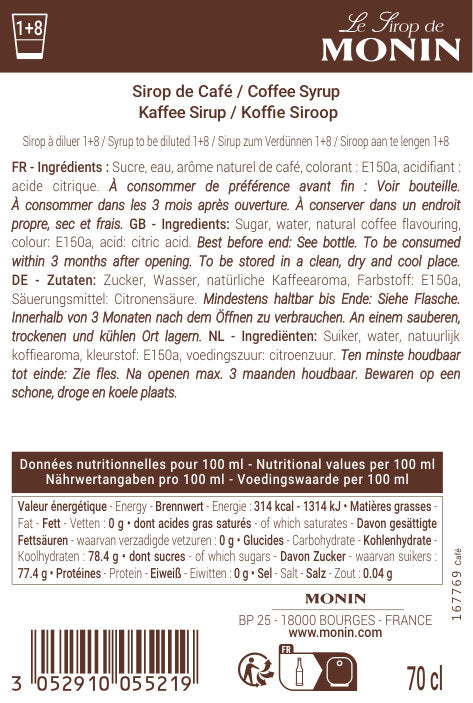 Le Sirop de MONIN Café