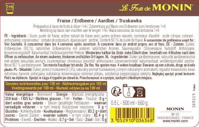 Le Fruit de MONIN Fraise
