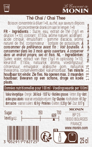 Le Concentré de MONIN Thé Chaï
