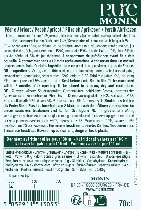 Pure by MONIN Pêche - Abricot