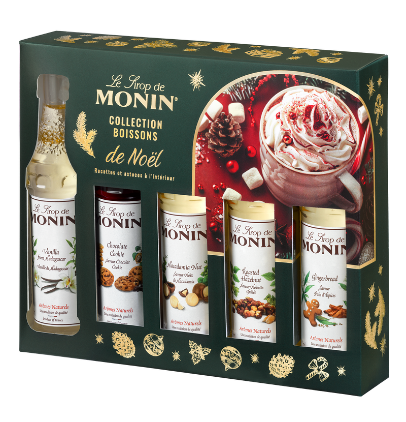 Coffret de Noël pour aromatiser vos Boissons Chaudes - 5x5cl