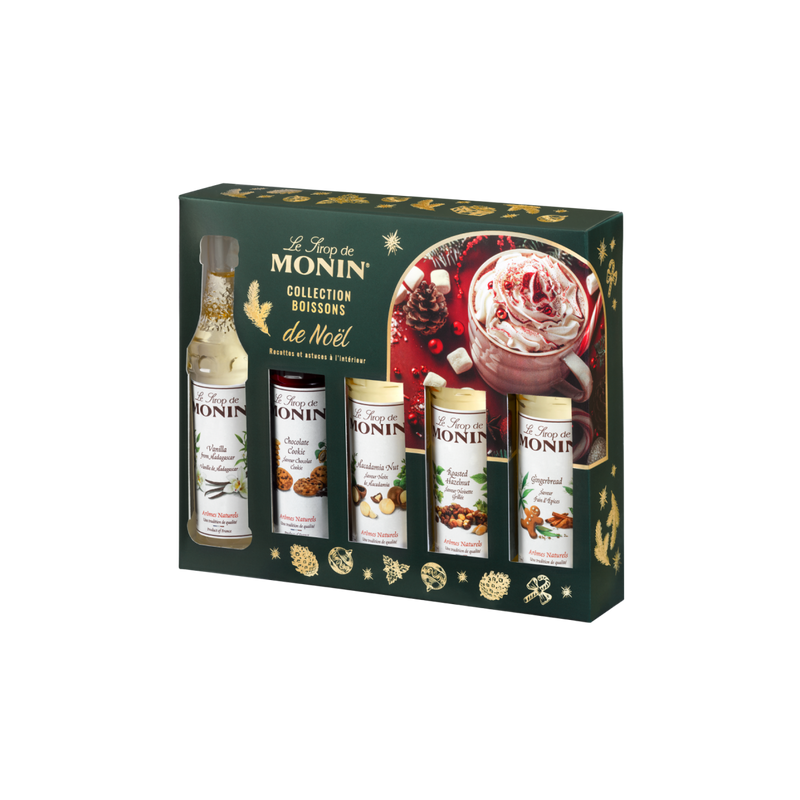 Coffret de Noël pour aromatiser vos Boissons Chaudes - 5x5cl