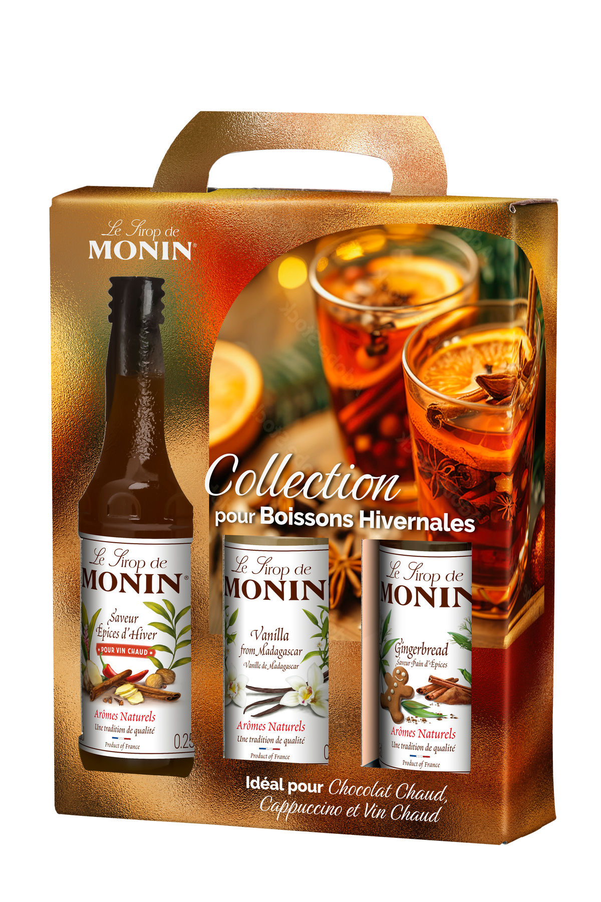 Coffret de sirops pour Boissons Hivernales - 3x25 cl - Monin France