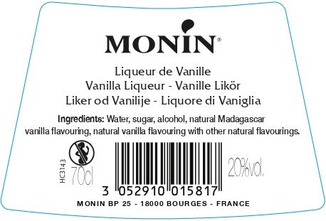 La Liqueur de MONIN Vanille 70cl (20%)