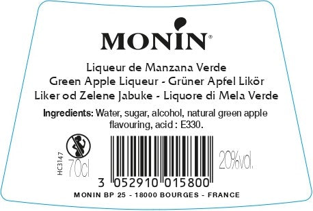 La Liqueur de MONIN Pomme Verte 70cl (20%)