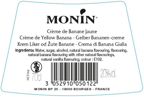 La Liqueur de MONIN Crème de Banane Jaune 70cl (20%)