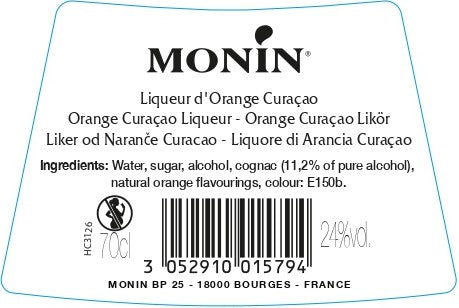 La Liqueur de MONIN Orange Curaçao 70cl (24%)