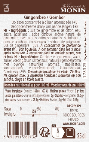 Le Concentré de MONIN Gingembre