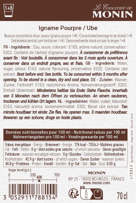 Le Concentré de MONIN Saveur Igname Pourpre