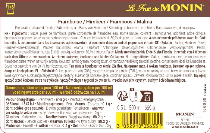 Le Fruit de MONIN Framboise