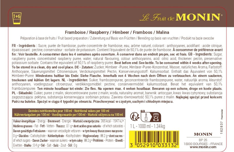 Le Fruit de MONIN Framboise