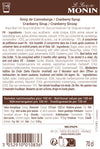 Le Sirop de MONIN Canneberge