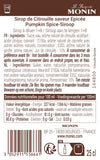 Le Sirop de MONIN Citrouille Saveur Épicée