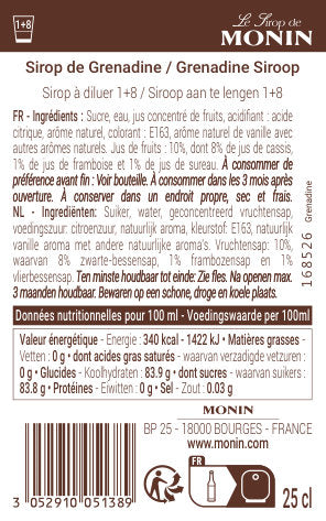 Le Sirop de MONIN Grenadine