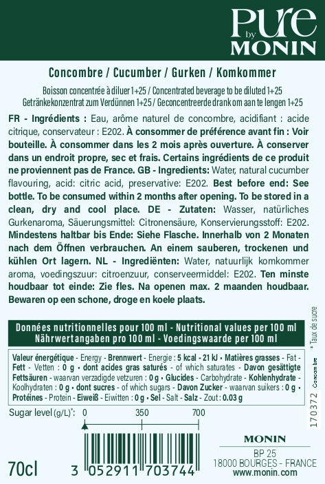 Pure by MONIN Concombre