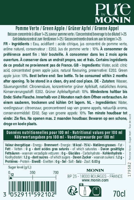 Pure by MONIN Pomme Verte