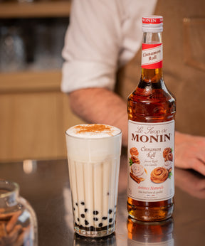 Bubble Tea Sirop Saveur Roulé à la Cannelle + bouteille - Monin France