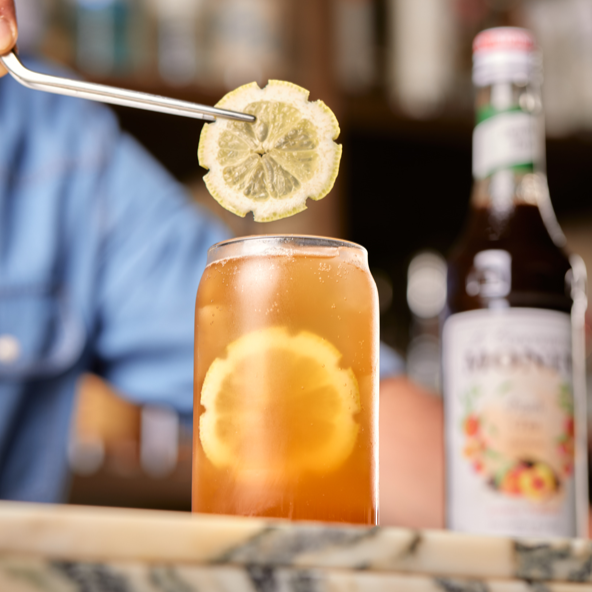 Thé Glacé Pêche Bourbon + bouteille - Monin France