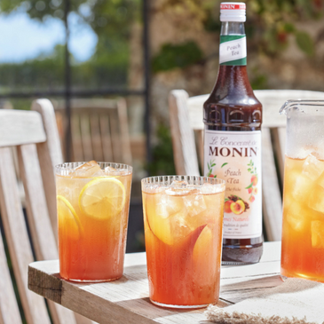 Thé Glacé Pêche Fraise des Bois + bouteille - Monin France