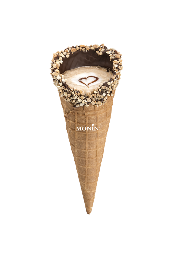 Latte Popcorn "in a cone"